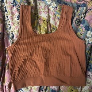 PacSun Contour Ribbed Burnt Orange Tank